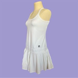 FILA White Tennis Dress with Pleats
